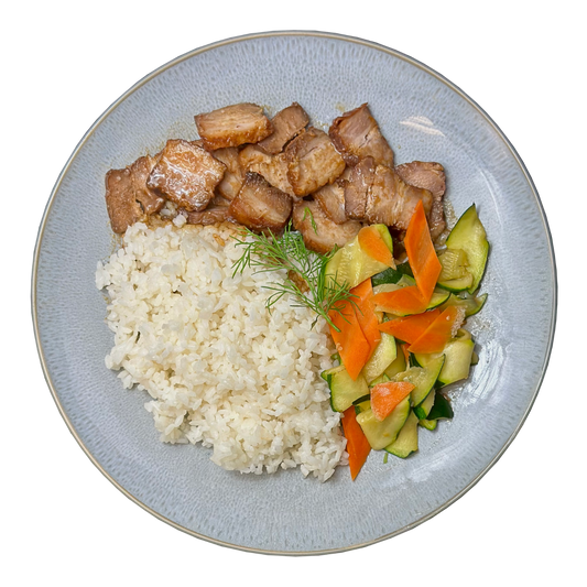 （Tuesday）Barbecue pork with fried squash