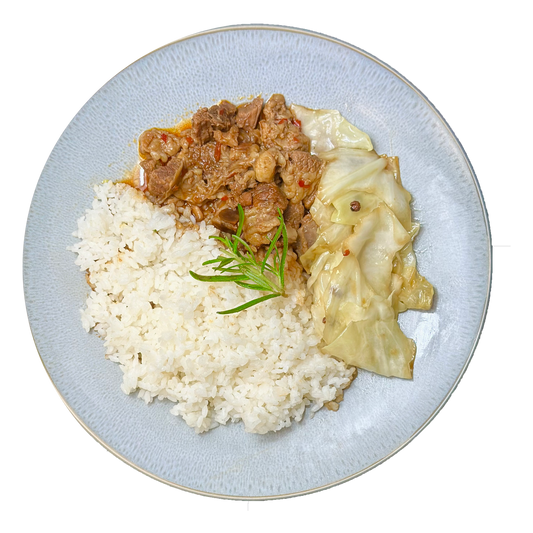 紅燒牛肉 & 手撕包菜