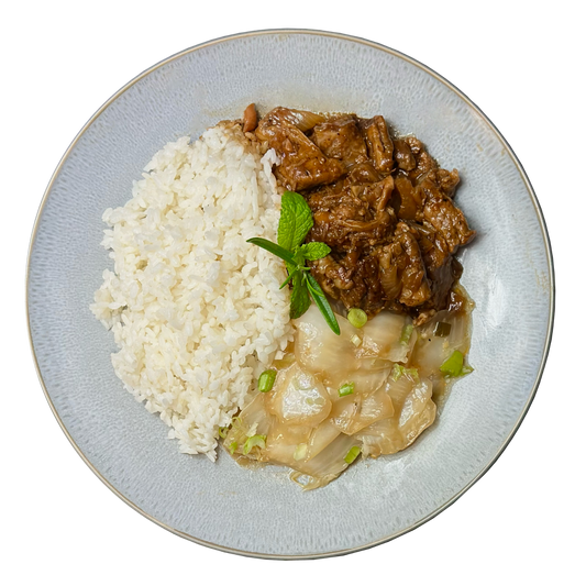 （Monday）Black pepper Beef with chinese leaf