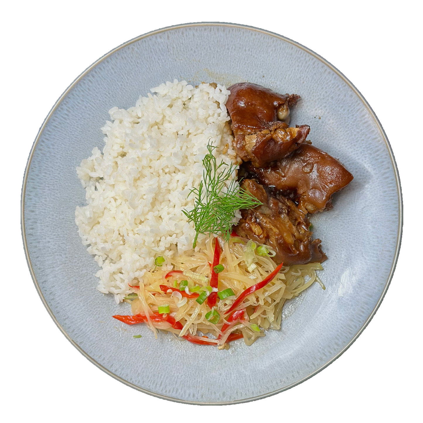 （Monday）Brasied pork feet with stir fry potato